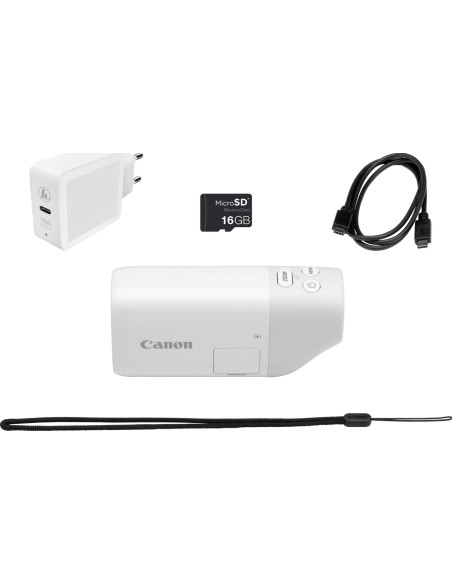 PowerShot ZOOM Compatta in stile Monocolo Kit Essenziale Bianco